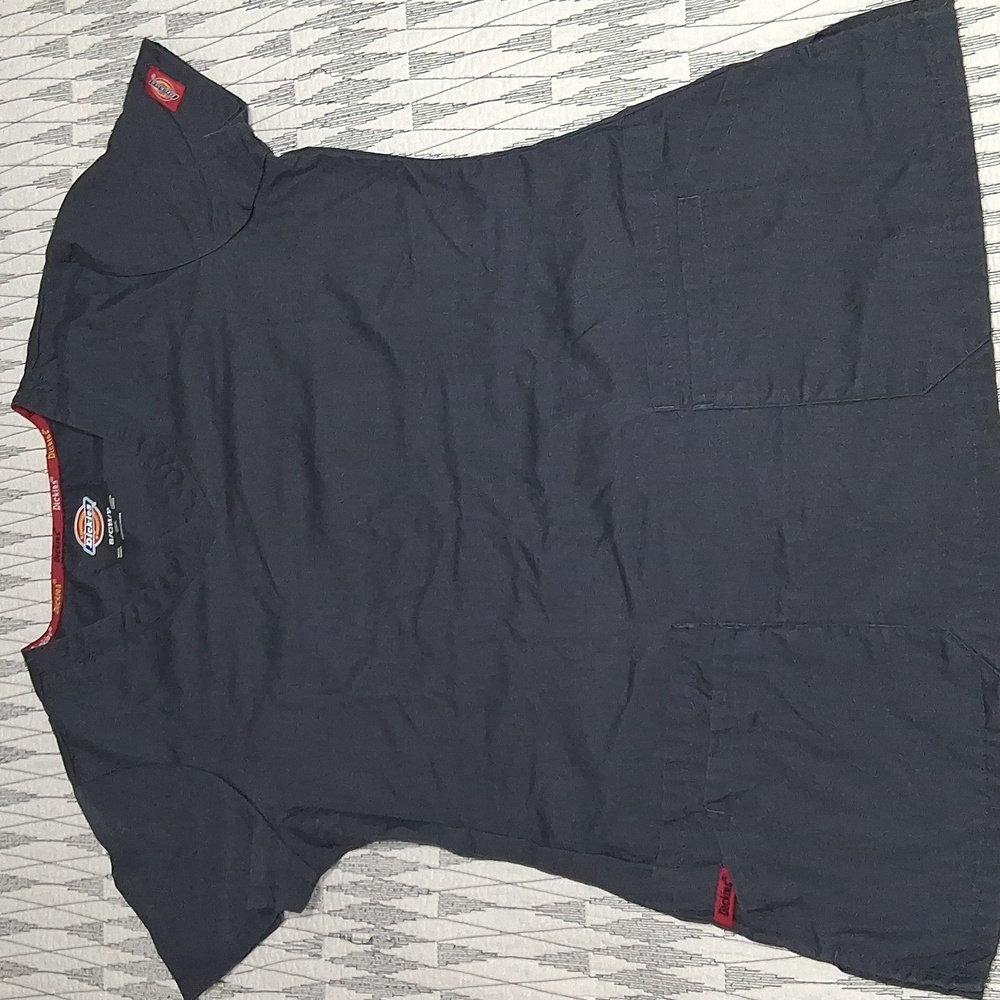 Dickies Charcoal Gray Scrub Top